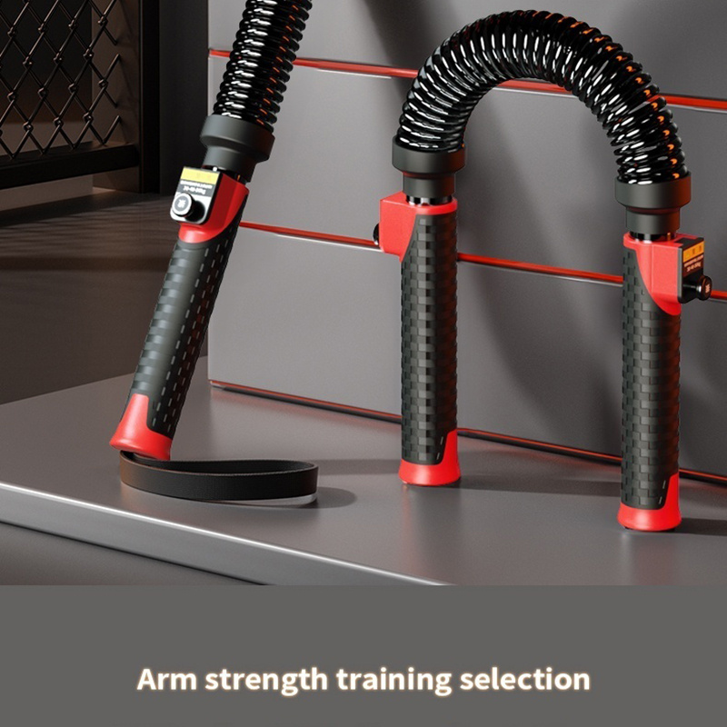 1 PJ Tornado Arm Trainer | 3-Speed Adjustable Chest and Arm Muscle Trainer for Men, Portable Upper Body Exercise Machine for Shoulder and Forearm Strength Training, Red and Orange, ABS Material