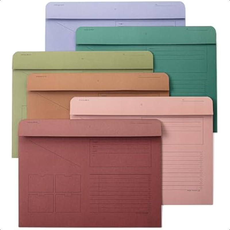 

- Paper Pocket File Folder 6 Pack Assorted Colors Lined Horizontal File Folders Letter Size File Jacket Flat File Jacket Folders File Folder Jackets Letter Size File Folders Sides