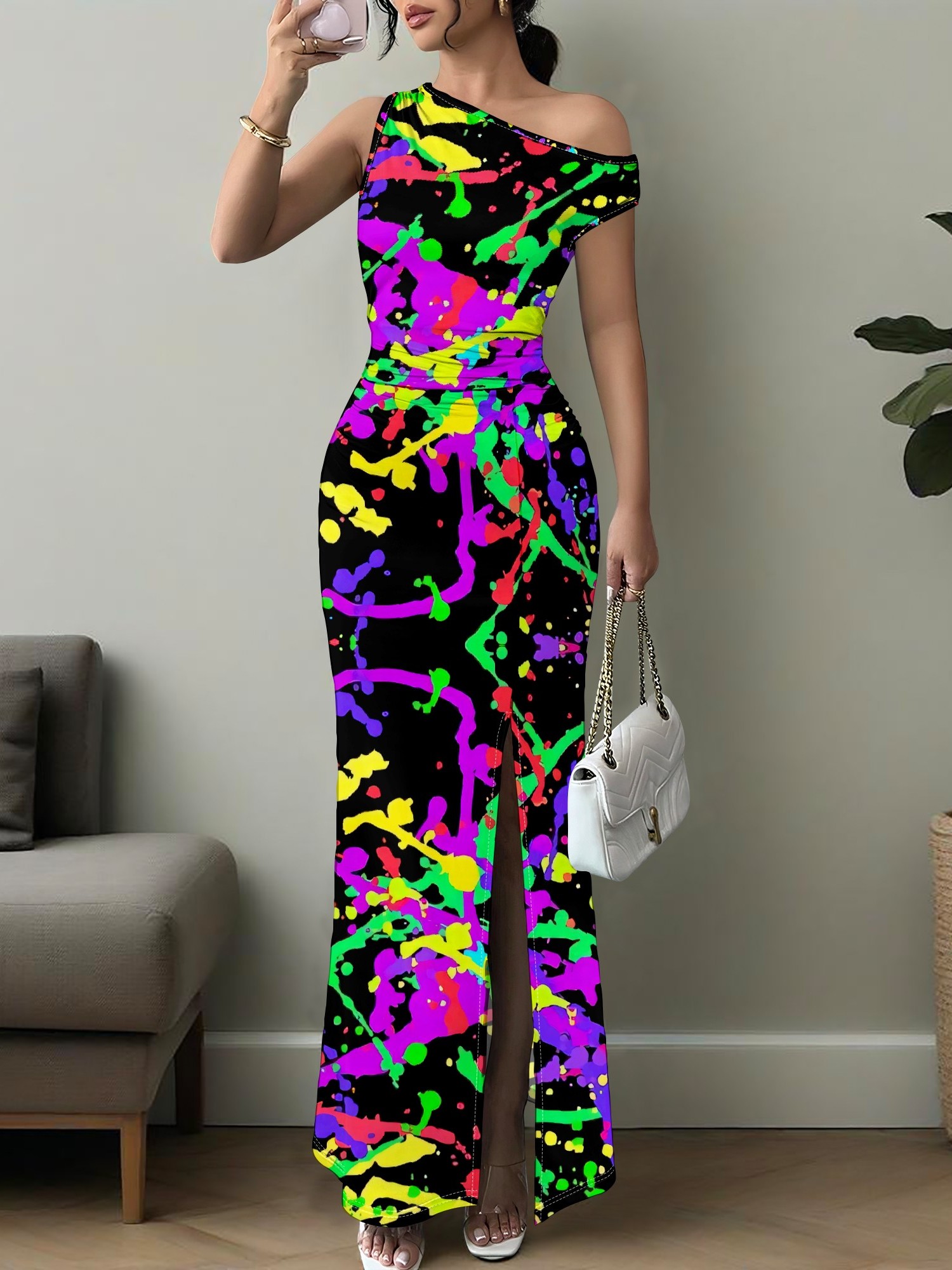 neon dress sold on Temu United States