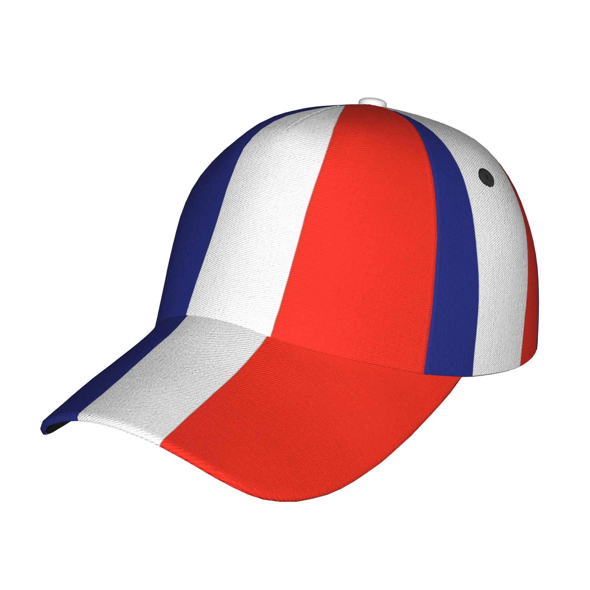 TEMU 1 casquette de baseball avec drapeau français imprimé verticalement, chapeau tendance style streetwear, casquettes de sport décontractées pour