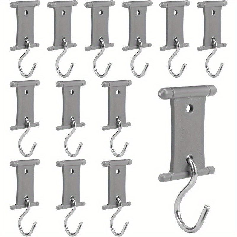 Image of Set Of 12 S-hooks Designed For Awning Rails, Suitable For Motorhomes, Caravans, Camping Tents, And Indoor And Outdoor Use, Compatible With Rails Measuring 5/6 Mm And 7/8 Mm