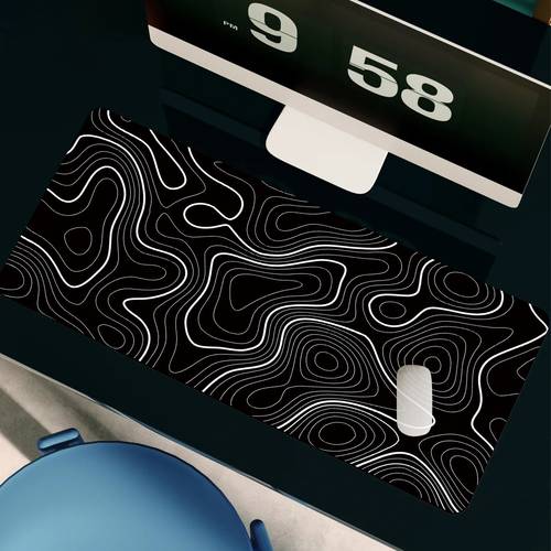 1pc extended gaming mouse pad and pc desktop keyboard pad minimalist and smooth black and pattern laptop protective pad desk mat durable non slip base sizes xl xxl suitable for home back to school dorm office