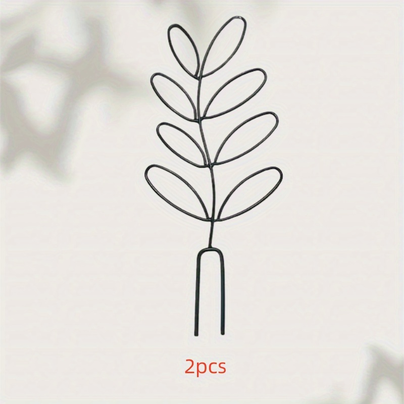 2/4pcs Plastic Abs Material Leaf Trellis, Pot Support Plant Climbing Frame, Plastic Garden Fixing Rod, -shaped Plant Fence - For Climbing Plants, Indoor And Outdoor Use