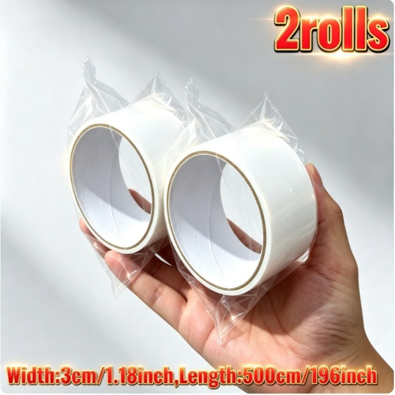 TEMU 2 Rolls 500cm Winter Draft-proof Sealing Tape, 1.18 Inches Wide, Strong Window Insulation Film - Windproof, Waterproof, Traceless Sealing Strip,
