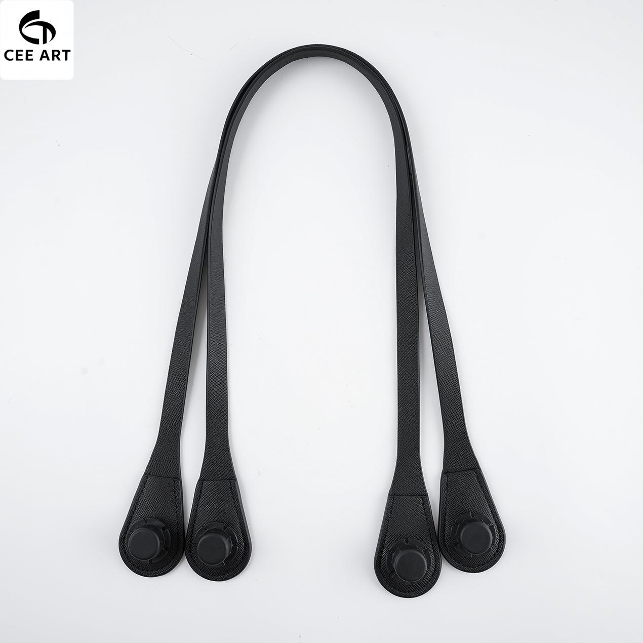 TEMU 2pcs Cee Pu Leather Replacement Shoulder Straps Suitable For Woven Bags, Crochet Handmade & Beach Bags - Twist-lock Hardware, Sturdy