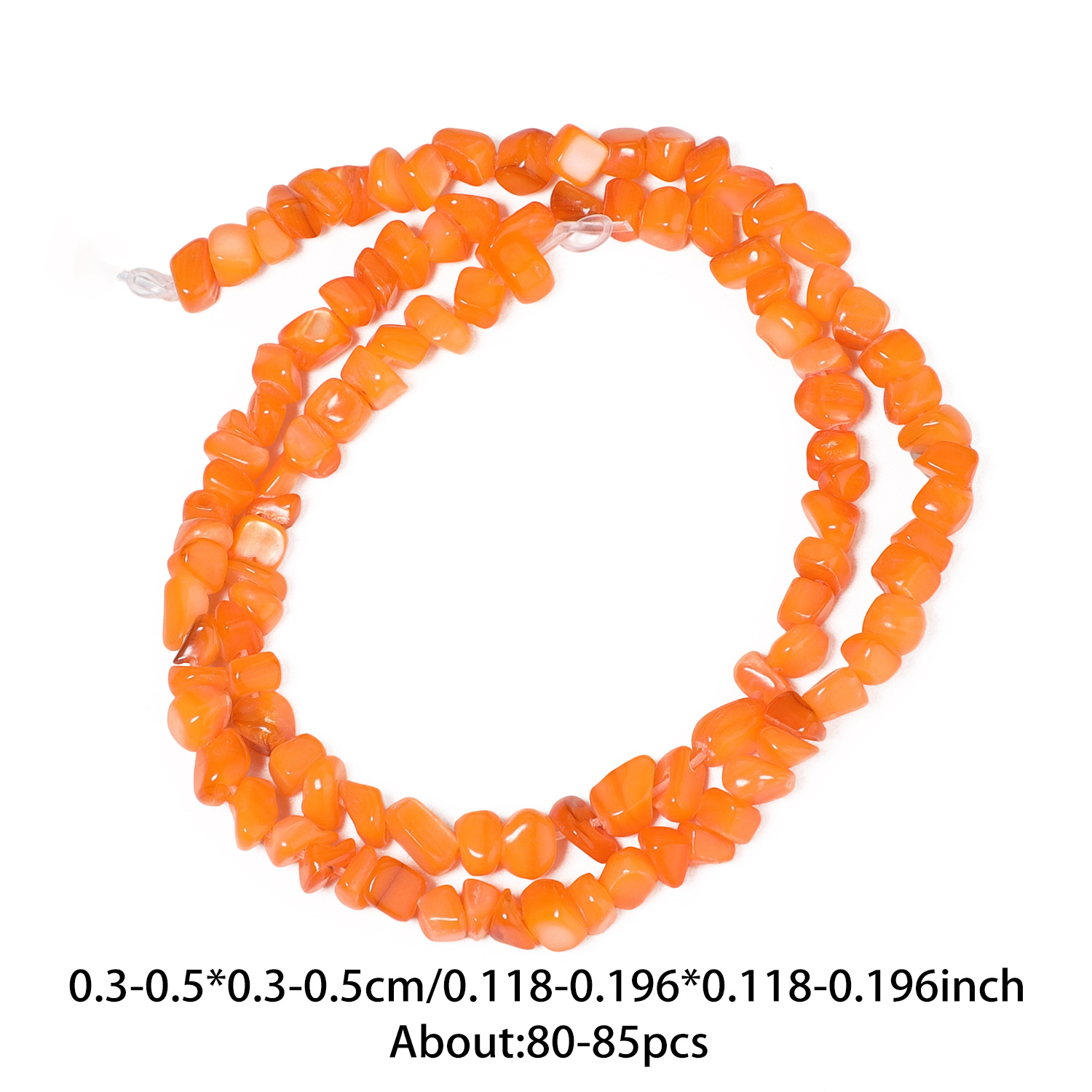 TEMU 3-5mm Natural Stone Orange Irregular Loose Beads For Diy Fashion Bracelets, Necklaces, Earrings, Handicrafts, Jewelry Making Supplies, Women's