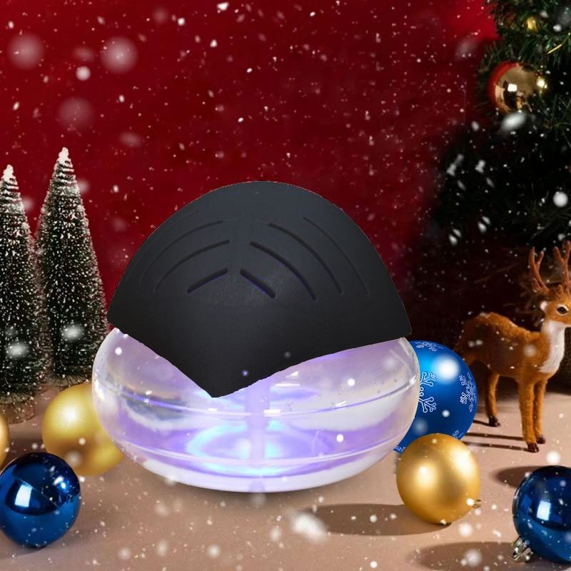 

(black Blue) - Christmas Halloween Gift Air Humidifier For Home And Office - With Led Nightlight