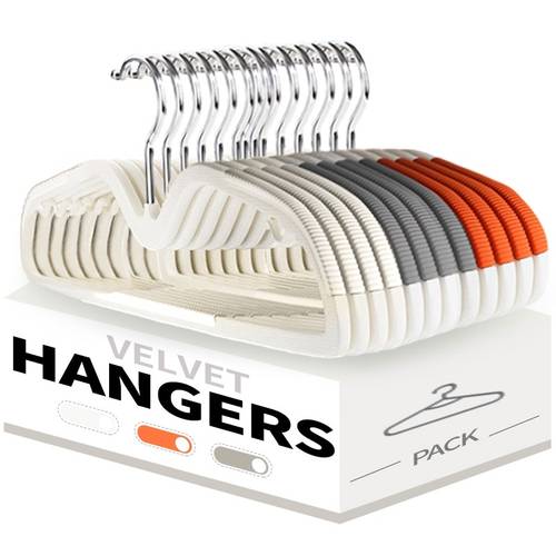 item picture 10pcs high end trace saving hangers 360 rotatable hooks for flexible placement new style hangers space saving design rotatable hangers durable plastic non slip trace free closet organizer suitable for shirts coats and dresses