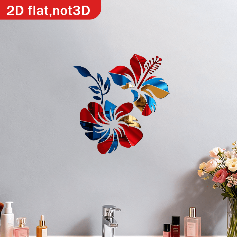 1 set acryl blumen kombination dekorative spiegel