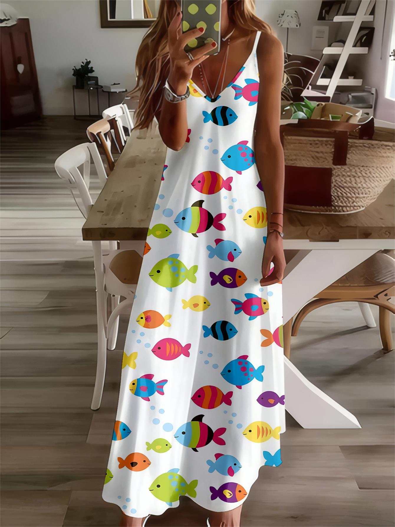 chinese dress ladies Black Fish Top LENZING™ ECOVERO™ Euroflax™ Maxi Dress – FARM Rio