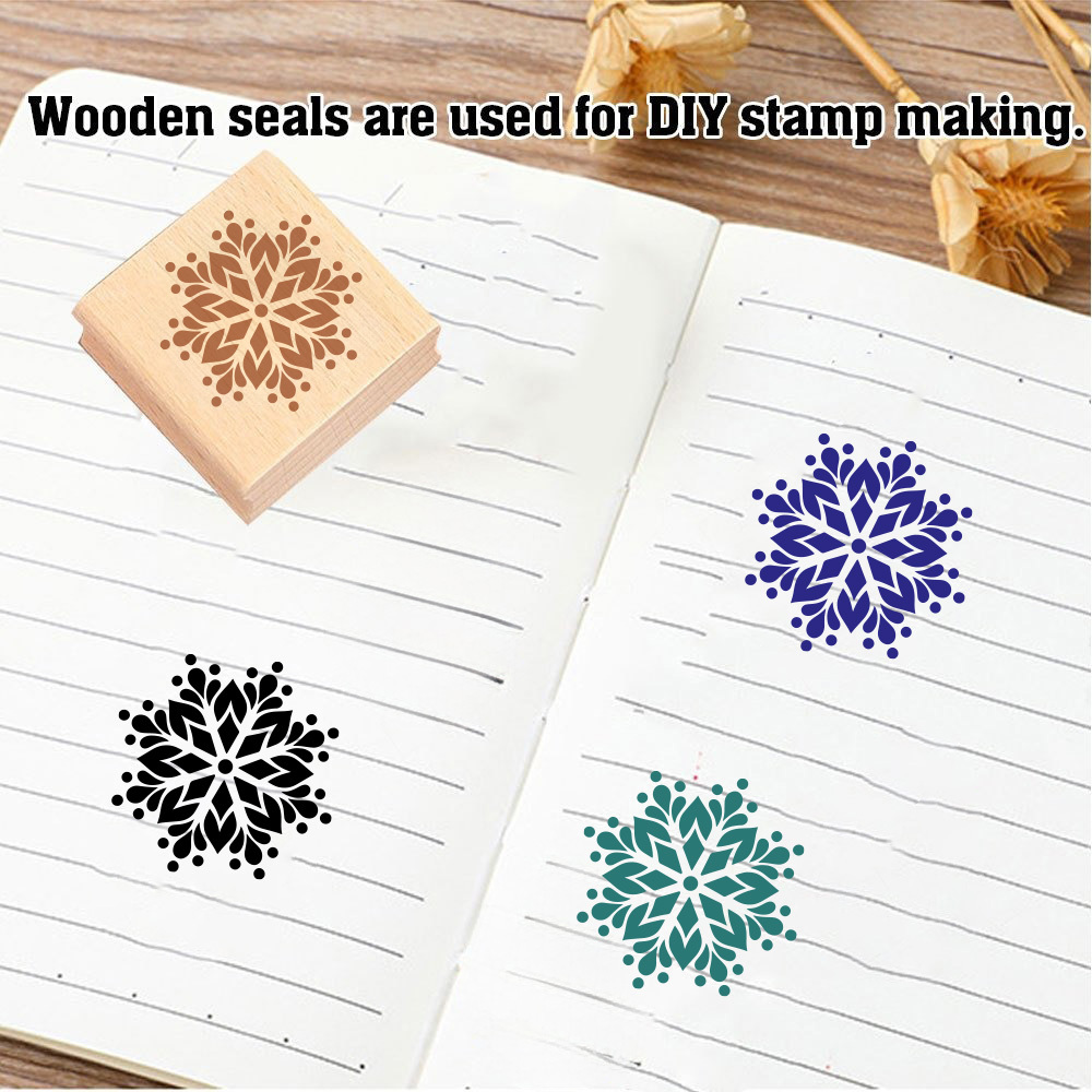 Vintage Symmetrical Mandala Wooden Stamp, Perfect for Stationery