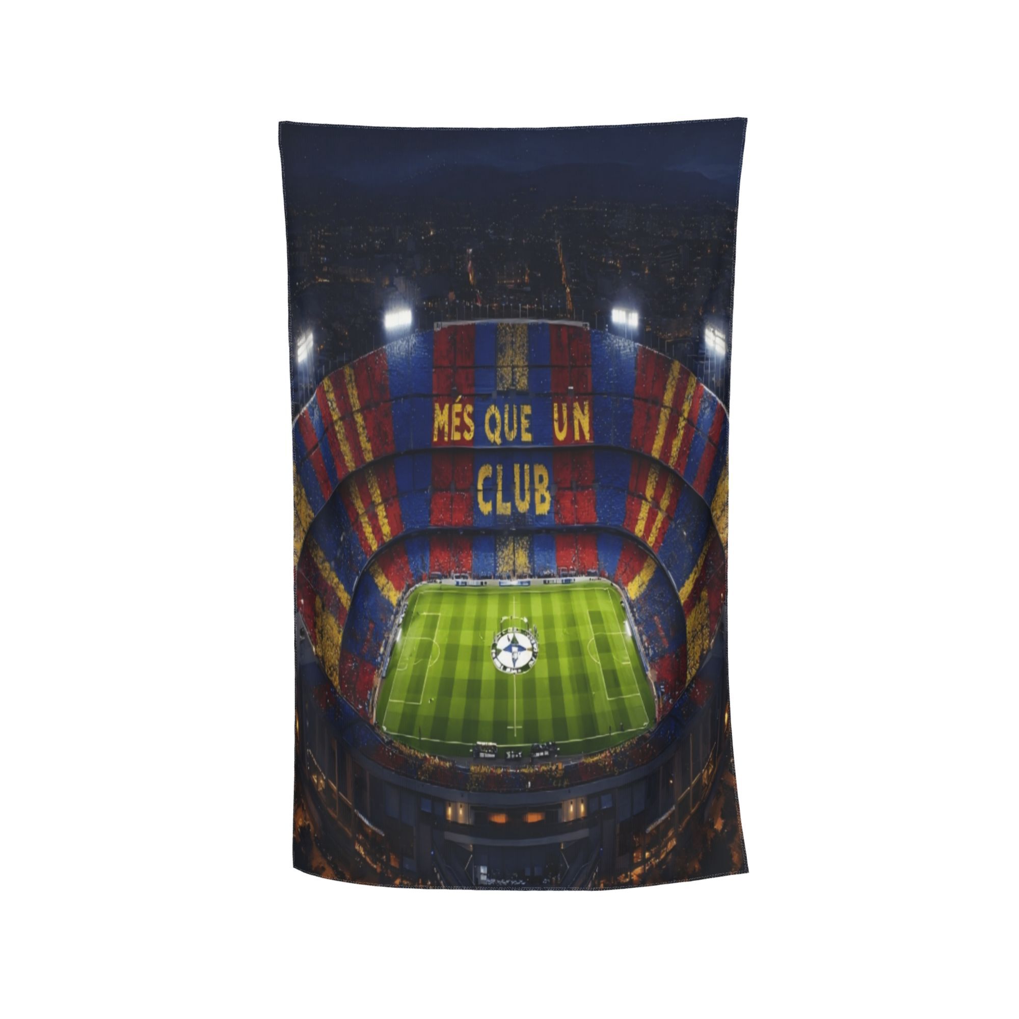 TEMU Illustration-inspired Barcelona Stadium Beach Towel - Stylish Pattern, Suitable For Swimming, Gym, Yoga - Companion Gift, Birthday Present