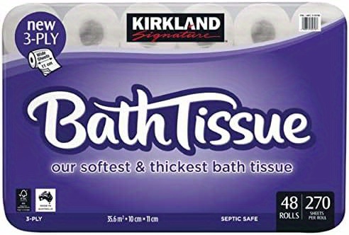 Kirkland Signature 3 Ply Bath Tissue 48 x 270 Sheets
