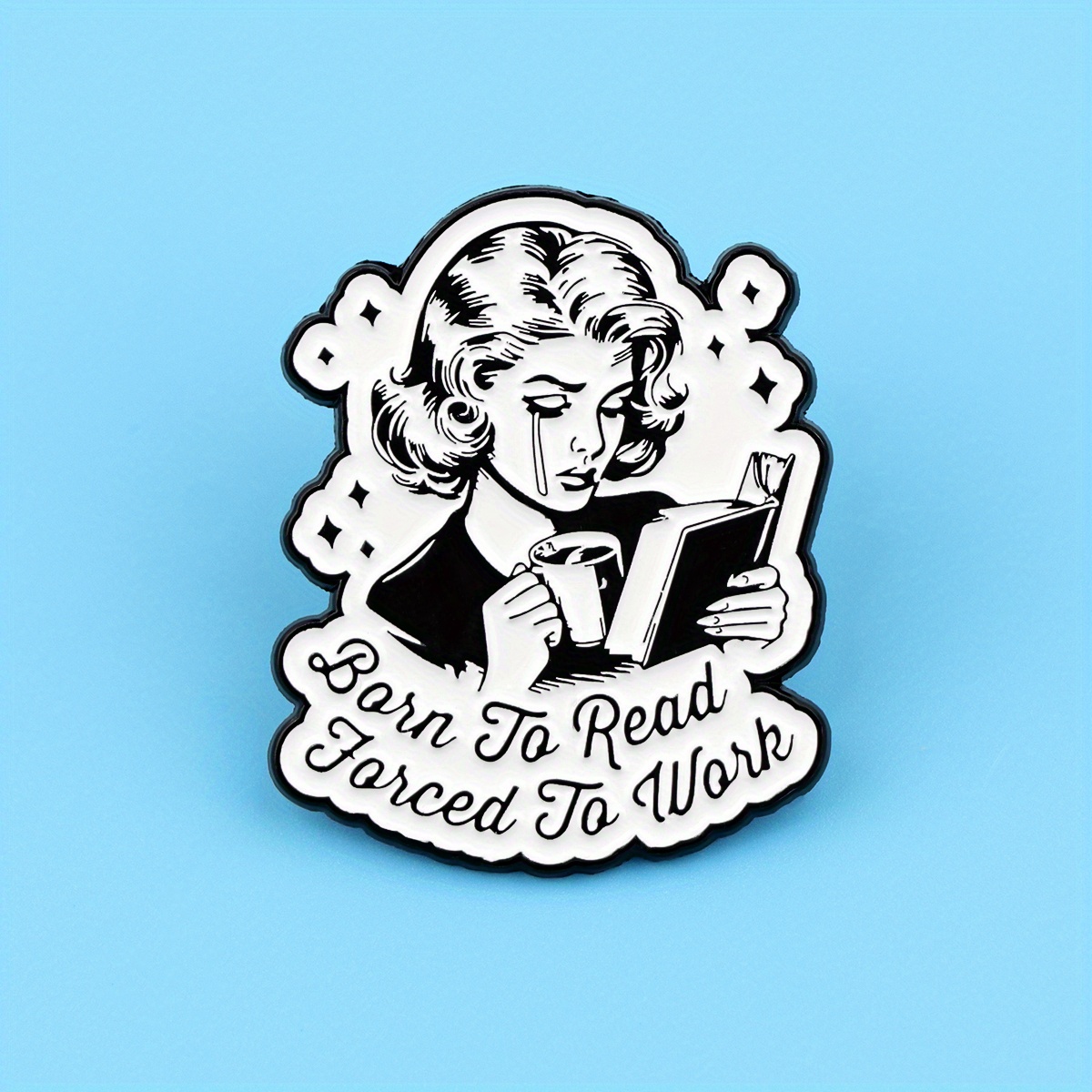 TEMU Pines de esmalte con un diseño de dibujos animados que promueven la lectura, perfectos para mochilas, maletas y como adiciones de moda o regalos