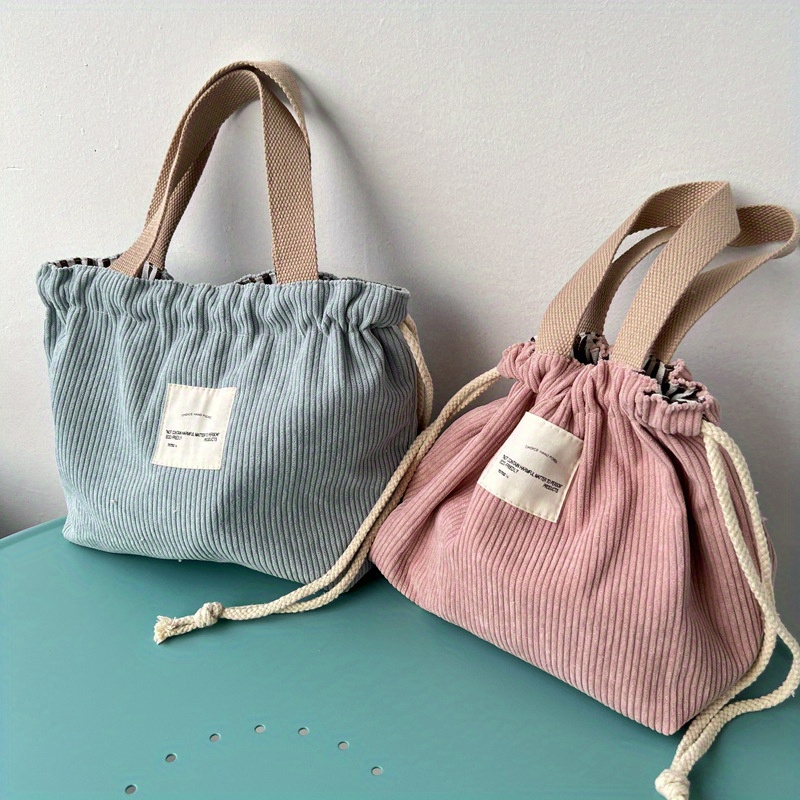 handbag handbag back school drawstring bag corduroy material