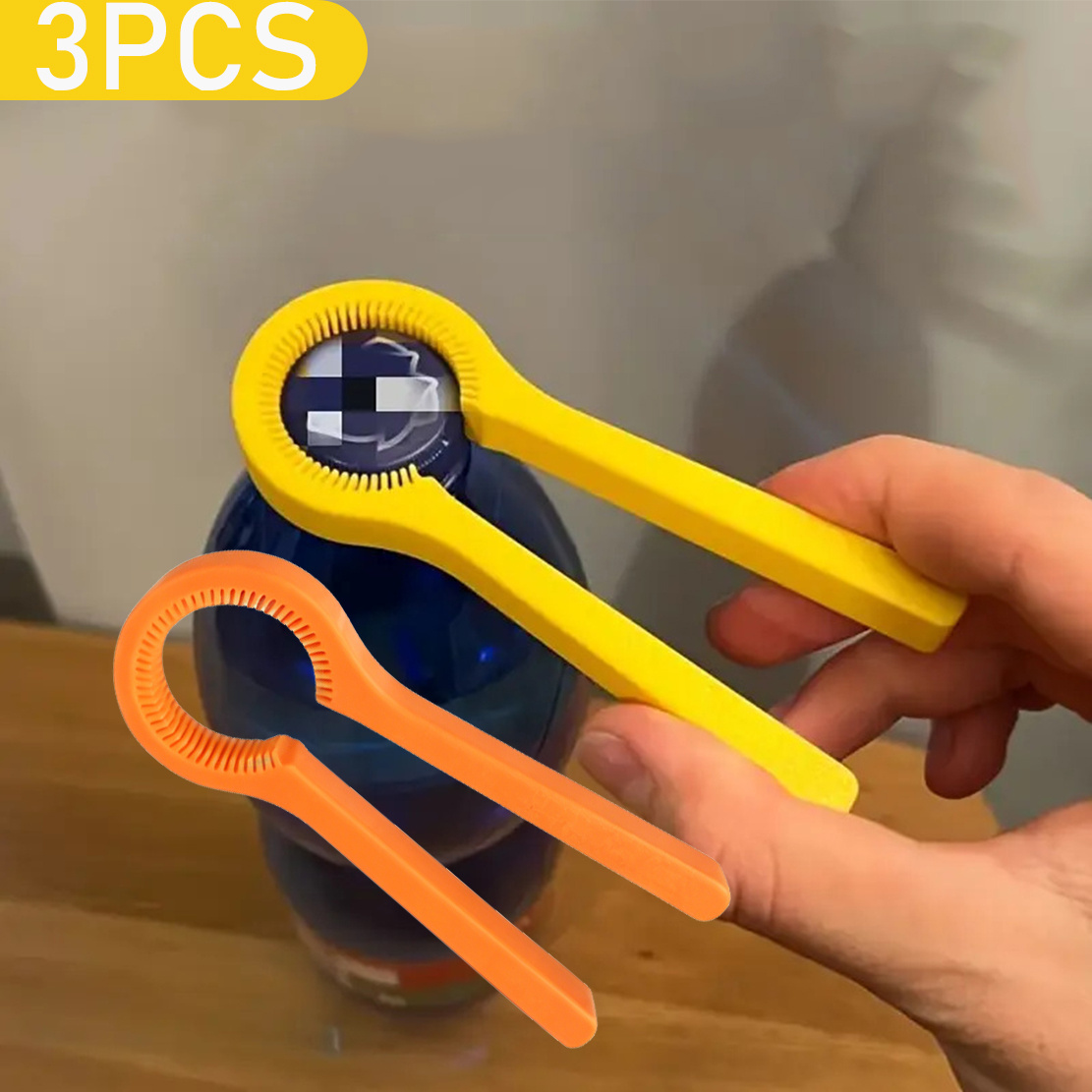 Image of 3-pack (random Colors) Manual Bottle Opener With Ergonomic Handle And Durable Gear Design, One-handed Operation For Opening Soda/beer/, Kitchen Utensil For Home Use