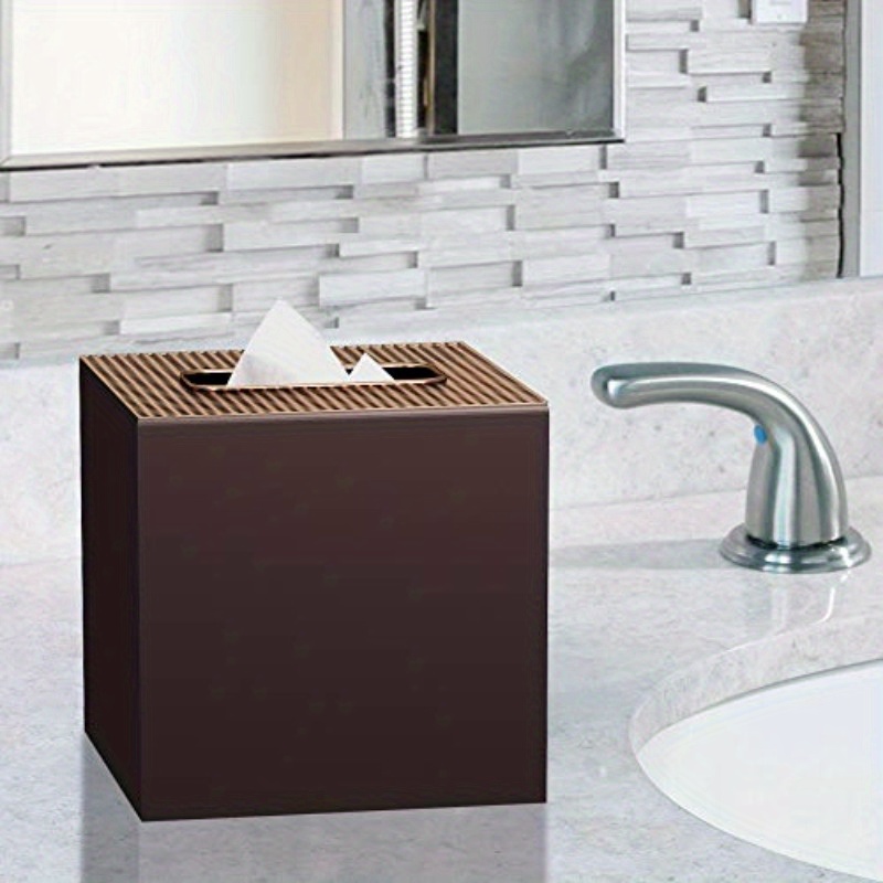   orb boutique tissue box cover set stainless   facial tissue box holder for bathroom vanity countertopsbedroom dresserscopper orb   medium Product details 1
