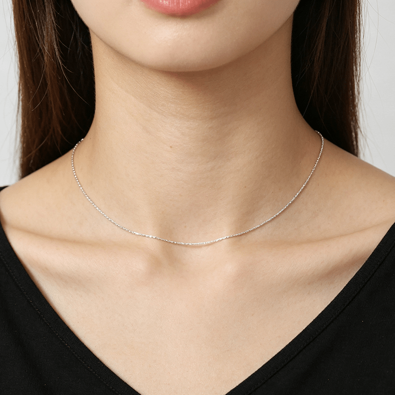 TEMU 1 Simple And Stylish Thin Chain Necklace, Stainless Steel Jewelry, Women's Fashionable Simple Thin Chain Versatile Necklace, Women's Accessory,