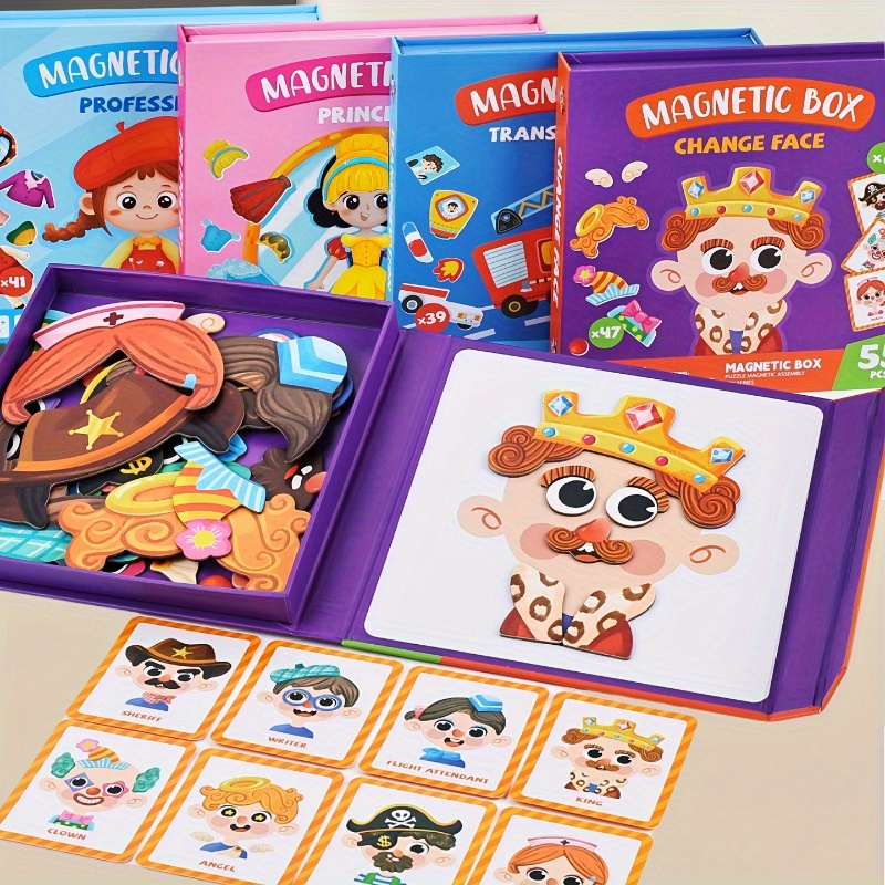 magical   puzzle toy for kids ages 3-6 | educational game with   & transportation-themed costumes | travel-  | perfect gift for boys and girls 0