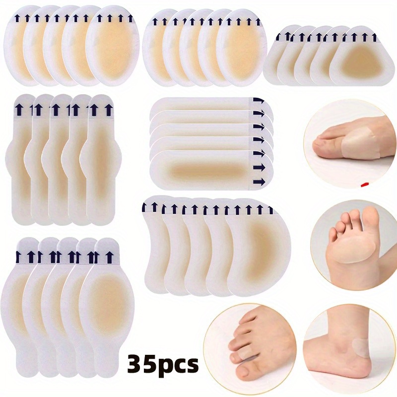 Image of 21/35/49pcs Waterproof Gel Blister Pads, High Heels Heel Pads, Heel Pads For Athletic Shoes, Hydrogel Heel Pads