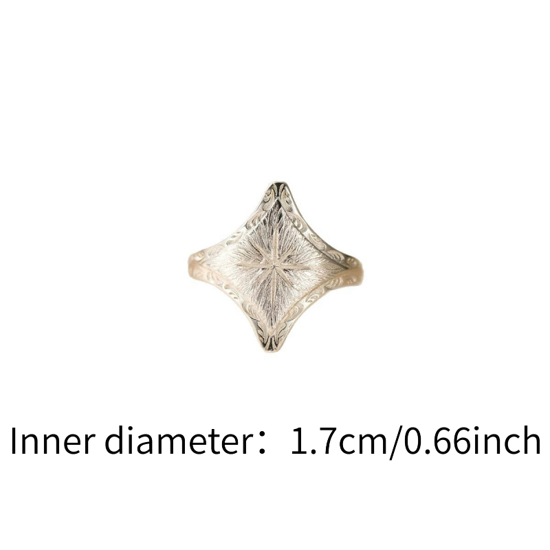 Elegant Vintage Copper Diamond-Shaped Ring for All Seasons