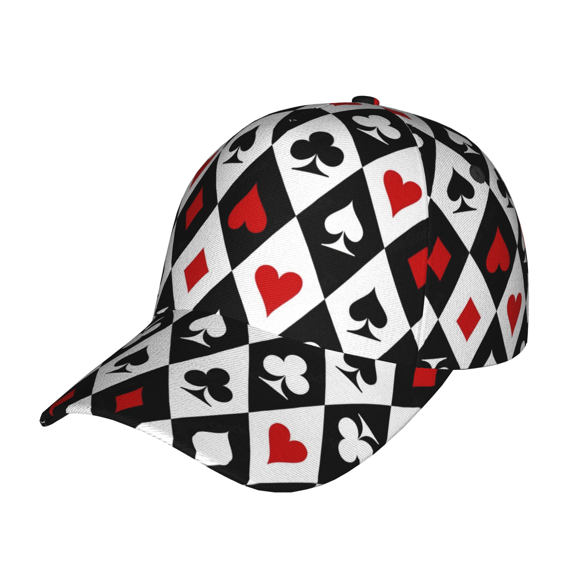 TEMU 1pc Full Print Suits (spades/clubs/hearts/) Snapback Trucker Hat - Lightweight Unisex Cap With Suitable For Outdoor, Casual Wear & Holiday Gifts