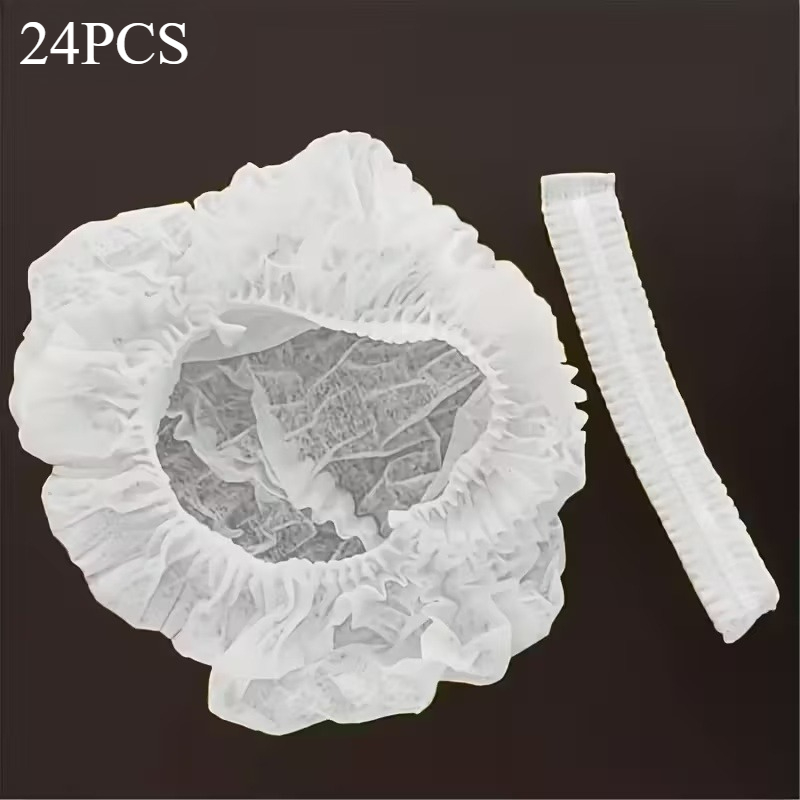 TEMU Portable Non-woven Hair Cap - Lightweight Breathable Elastic Dust Mask Suitable For Salon, Hospital, Spa, Office - Hygienic Hair Cover For &, &