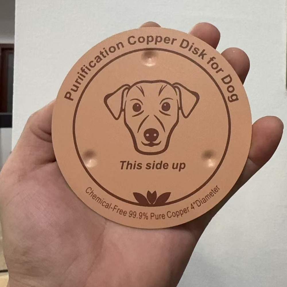 TEMU Copper Pet Water Purification Tray, Three- Design, 99.9% Pure Copper Water Purification Tray, Suitable For Pets Such As Dogs, Cats, Cattle,