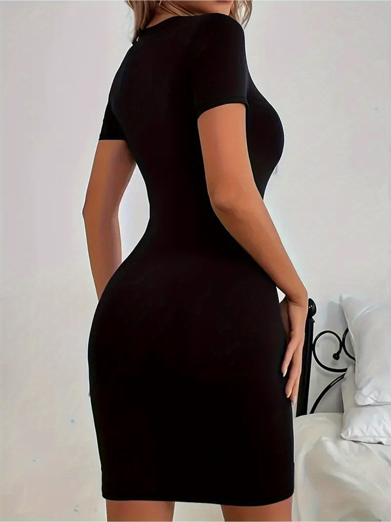 fitted sweatshirt dress Grey Off-Shoulder Sweater Dress main image 1