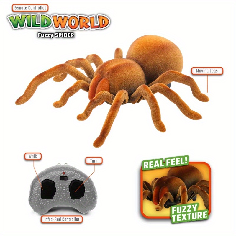 Infrared Remote Control Fuzzy Brown Spider