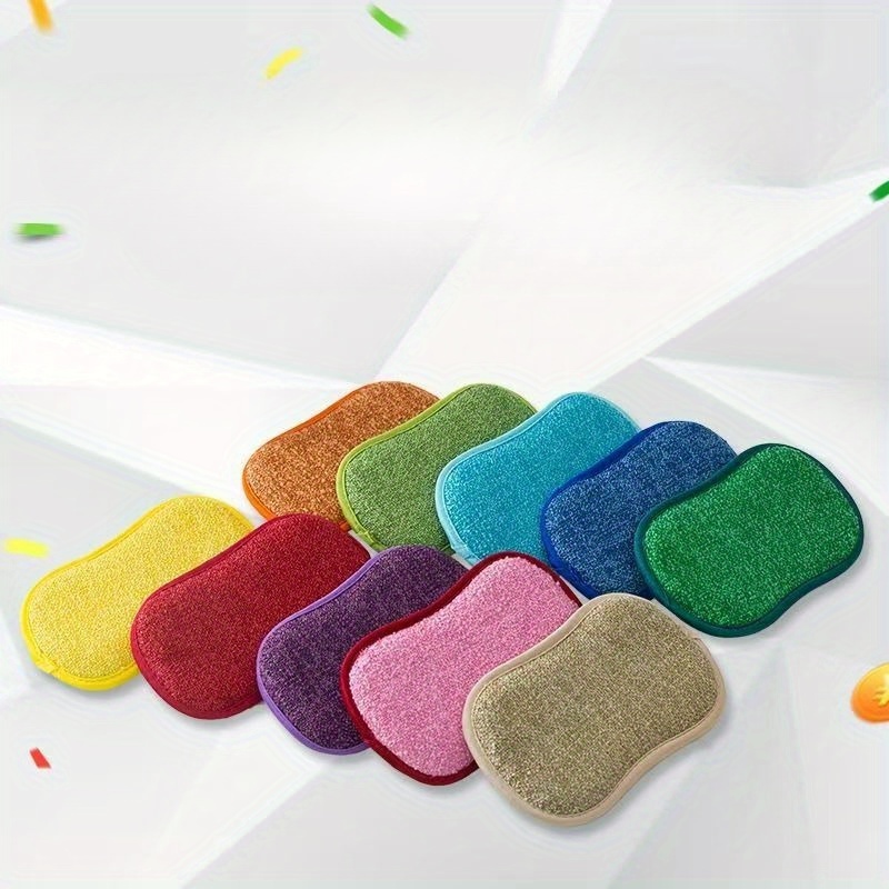 10pcs heavy duty commercial dishwashing sponges non scratch non sticky dish scrubbers dual sided cleaning pads for pots pans plates ideal for   kitchen use durable stackable sponge blocks sponges for washing dishes dualsided design nonstick sponge   sponge 0
