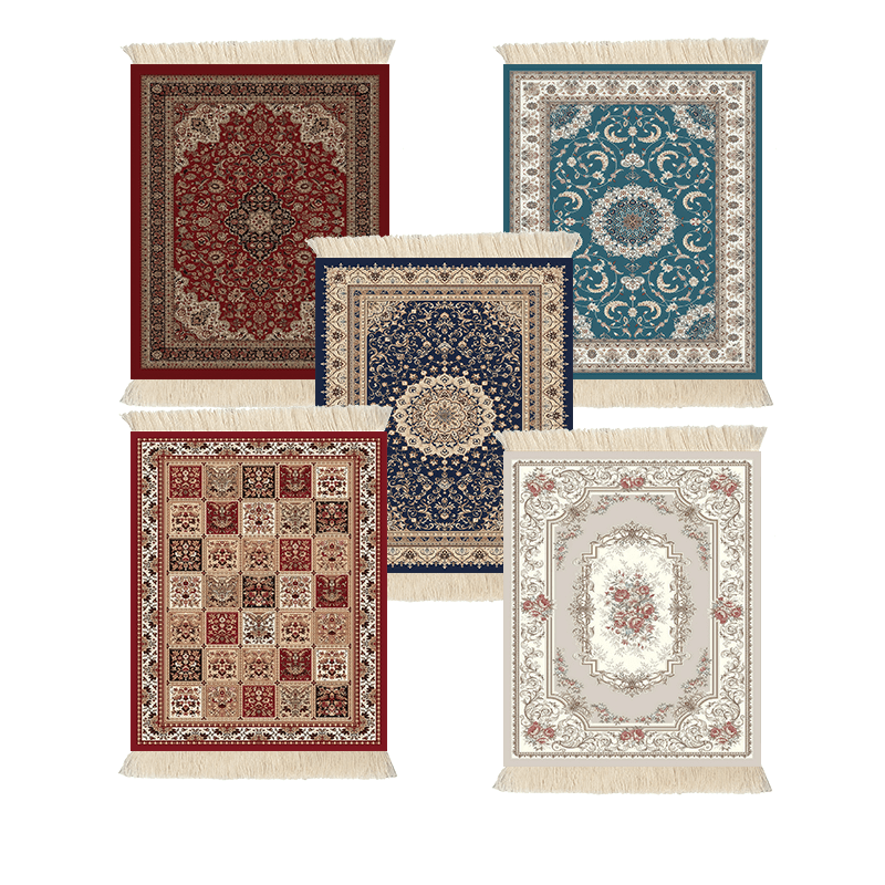 TEMU Set Of 5 Coasters Featuring A Persian Carpet Design, Measuring 3.54 By 4.33 Inches, Perfect For Beverages And Coffee. , Making Them Great For