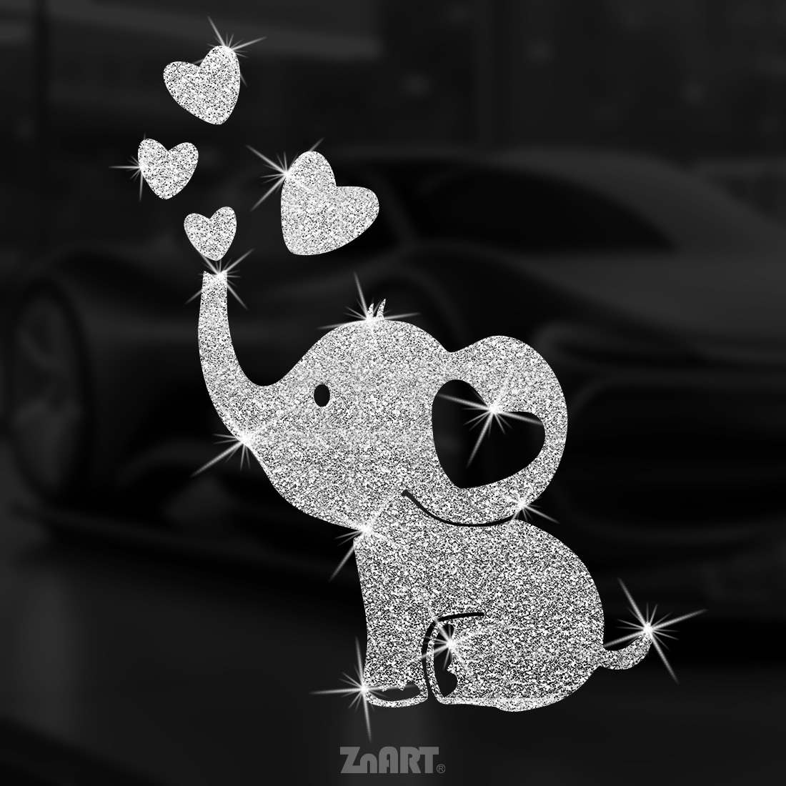 TEMU 1 Adorable Cartoon Elephant Vinyl Sticker That , Perfect For Cars, Trucks, Motorcycles, Notebooks, And Window Glass. Glossy Stickers Can Conceal Scratches, Are Very Easy To Apply