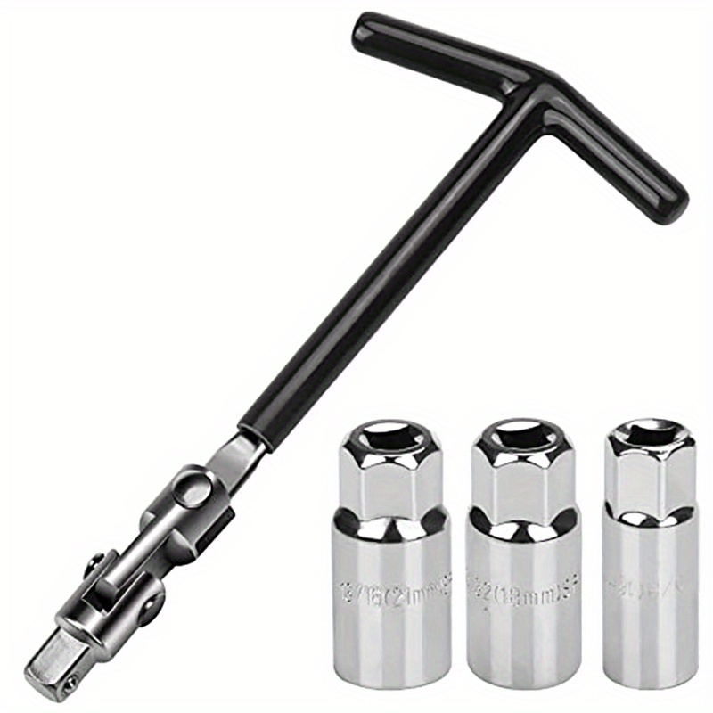 E-shop Zündkerzenschlüssel-Set 4tlg., Zündkerzensatz, Autoreparaturwerkzeug, robuste Chrom-Zündkerzen-Demontage 16mm 18mm und 21mm