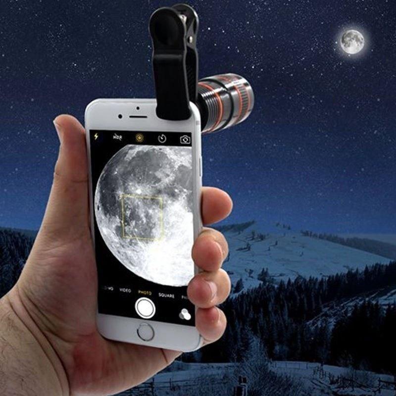 

1pc 8x Optical Telescope Lens For Smartphone, Pvc Material, Clip-on Camera Accessory With , No Battery Needed, Mobile Phone