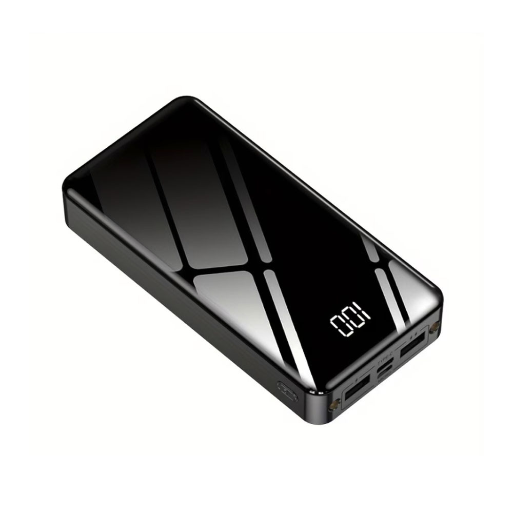 TEMU 40000mah High-capacity Power Bank, Led Digital Screen, Built-in Light, (type-c, Micro, Usb), Portable Emergency Charger, Outdoor Travel