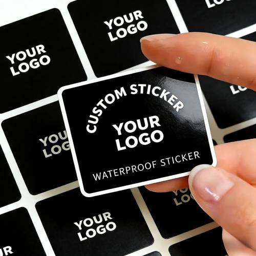 100 200 300pcs square stickers square waterproof stickers diy your own logo and design for branding and decoration durable suitable for small business custom stickers weddings birthdays baptisms parties and other event stickers