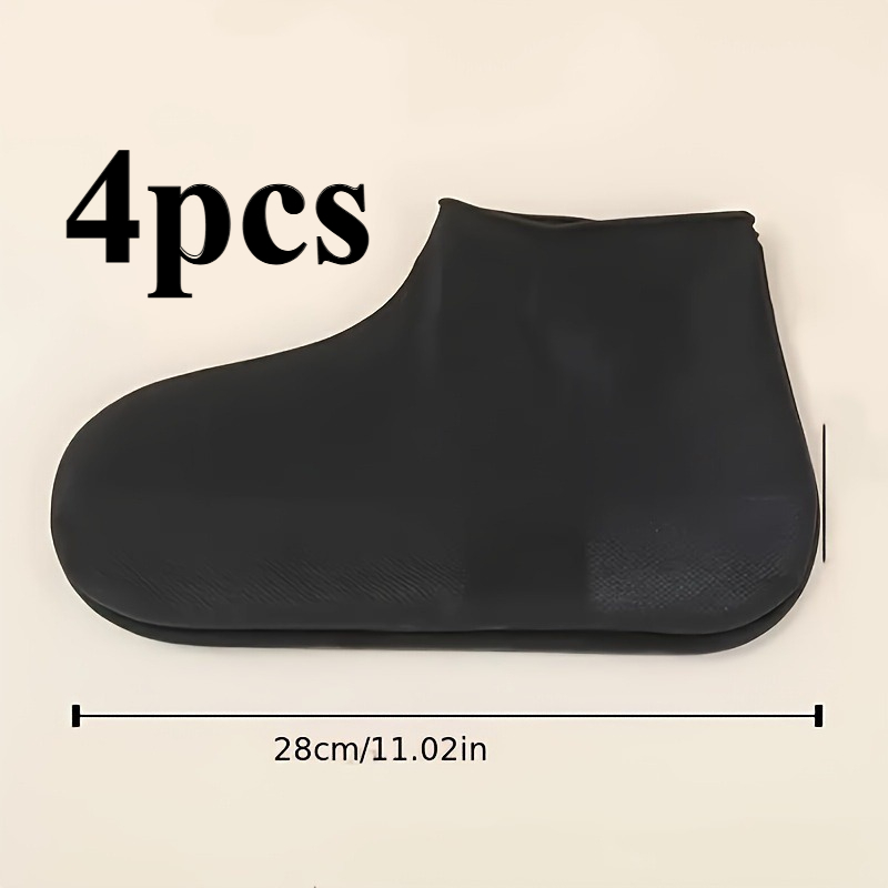 TEMU 4 protectores impermeables para lluvia, reutilizables y antideslizantes, unisex | Duraderos, elásticos, fáciles de limpiar