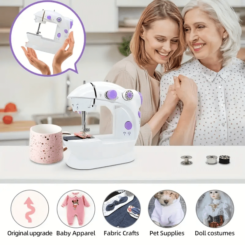 home mini sewing machine a compact automatic multifunctional personal care electronic device with a power supply suitable plugs 110 130 of pp material crafting repairs and modifications details 7