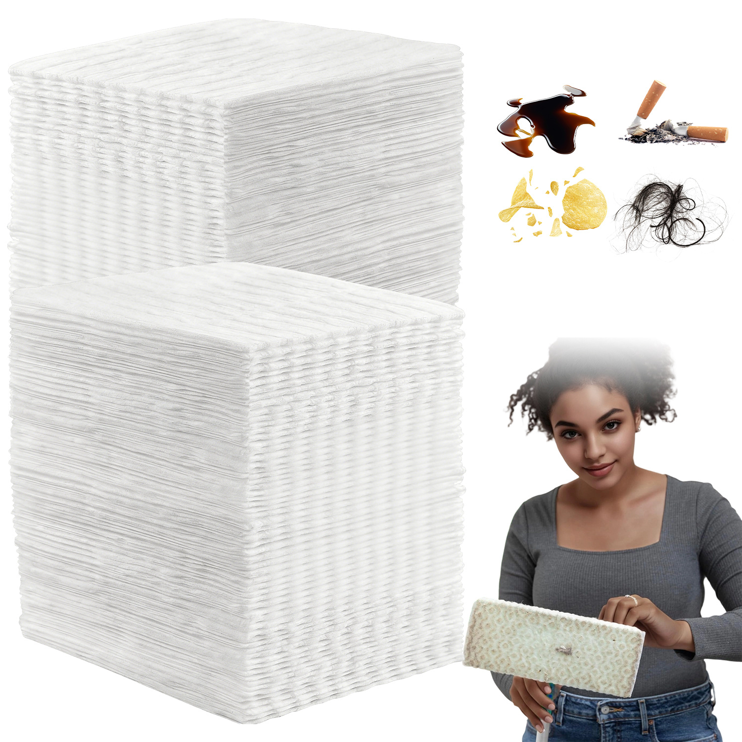 160pcs Disposable Mop, Floor Mop Additions For Floor Care Wiper, Replacement Dust Cloths For Floor Mops, For