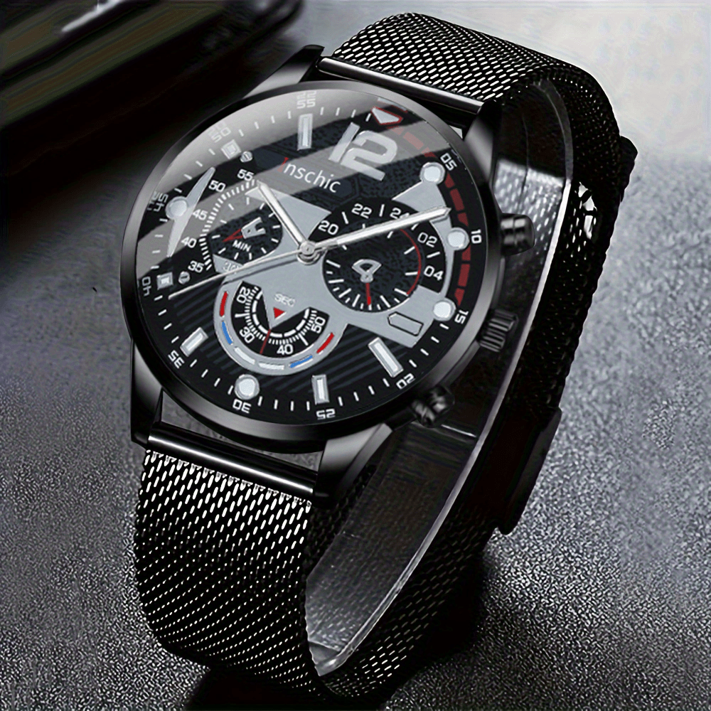 stück herren armbanduhr casual quartz – schwarzes Temu Germany