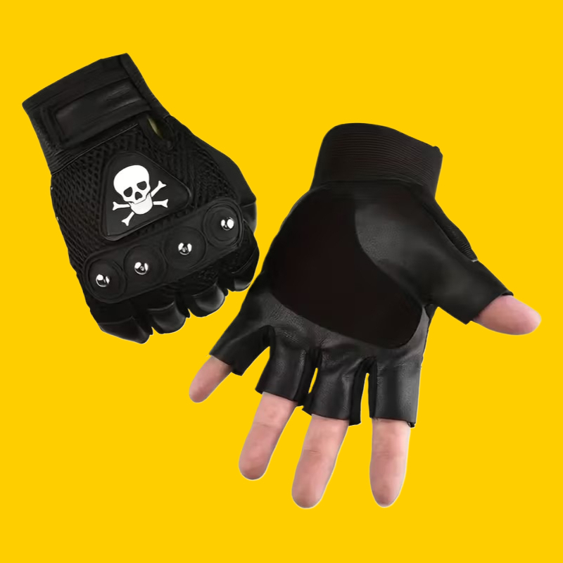 E-shop 1 Paar Halbfingerhandschuhe, bequem atmungsaktiv, geeignet für Radfahren, Angeln, Fitness, Outdoor-Sportausrüstung