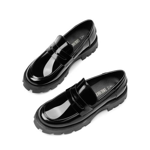 womens loafers lug sole slip on platform chunky penny loafers for women dressy and work business casual shoes for women comfortable and versatile womens shoes