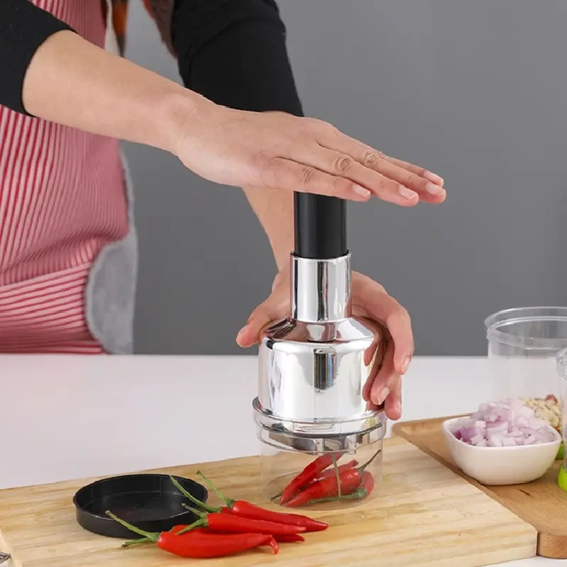 1pc premium stainless steel garlic press versatile kitchen gadget durable food chopper with ergonomic handle no power needed essential for   food pre Product details 3