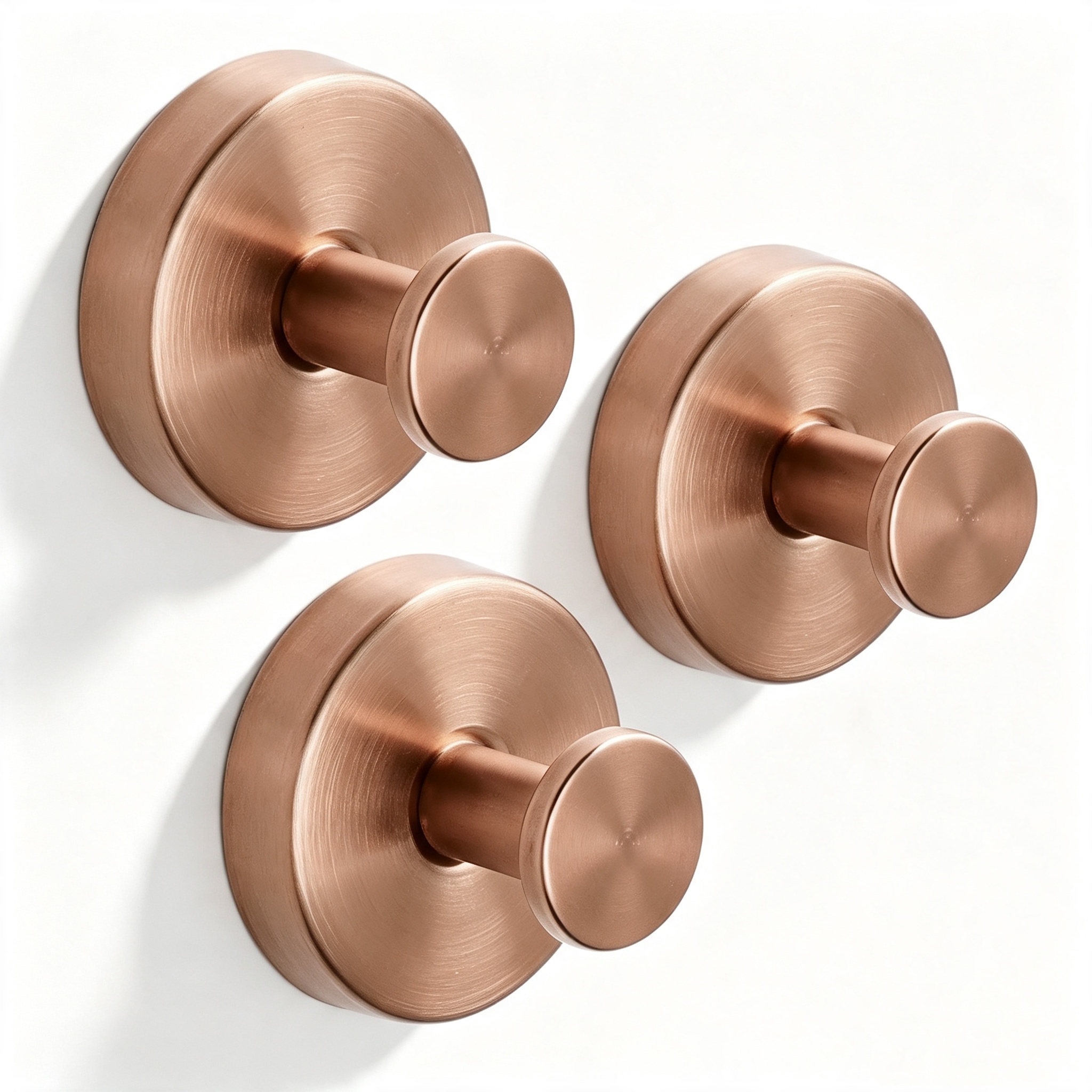 TEMU 3pcs Heavy Duty Suction Cup Hooks For Shower, Bathroom, And Kitchen - No Drill Wall Mounted Towel Hooks With Vacuum Technology, Holds On Glass,