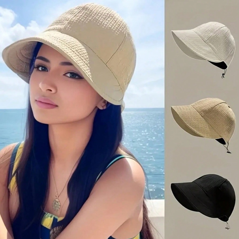 1pc womens foldable sun hat wide brim beach hat   sun hat suitable for womens seaside vacations and outdoor travel
