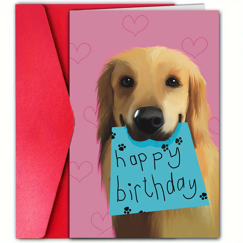 

1pc Dog Greeting , - , Universal Wishes For , , , Colleagues, , , Dog Enthusiasts, Includes Envelope, For 12cm X 18cm