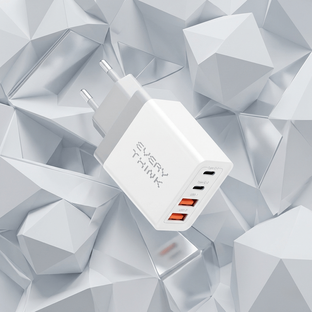 4-Port USB A+C Wall Charger Block: 10W Fast Charging Adapter with 2 USB-C & 2 USB-A Ports, Compatible with iPhone 16/15,, iPad