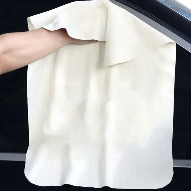 TEMU 2pcs Natural Car Washing Towels Super Absorbent Window Glass Drying Cleaning Cloth Quick Dry Car Wash Towel