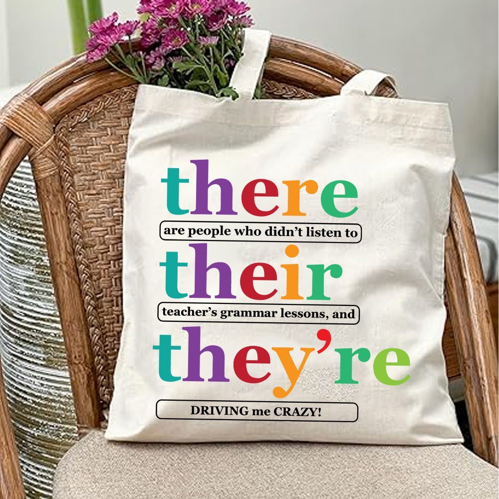 TEMU Is A Print Product, A Humorous Tote Bag Designed For English Teachers, Making It A Great Gift To Show Appreciation. It Features A Large Capacity